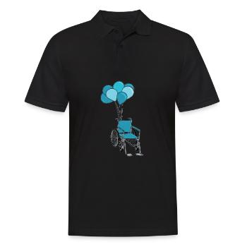 Wheelchair Wheelchair Balloons - Men's Polo Shirt - black - Front - Kai (181cm)