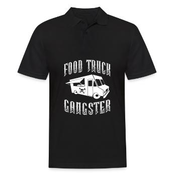 Straßenessen Gangster - Männer Poloshirt - Schwarz - Vorne - Kai (181cm)