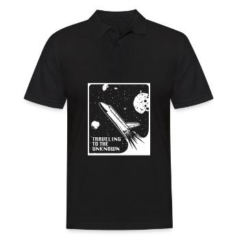 space, space, rocket, space colonization - Men's Polo Shirt - black - Front - Kai (181cm)