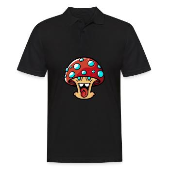 Champignons cueilleurs de champignons - Polo Homme - noir - Devant - Kai (181cm)