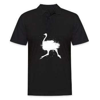 Bird Ostrich Ratites - Men's Polo Shirt - black - Front - Kai (181cm)