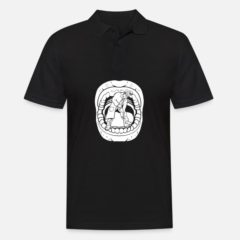 Dentiste Dentiste Bouche - Polo Homme - noir