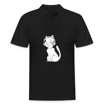 K Pop Kpop Korean Pop Katze - Männer Poloshirt - Schwarz - Vorne - Kai (181cm)