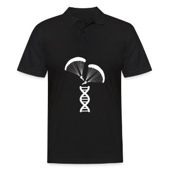 Paragleiter Paragleiten DNA - Männer Poloshirt - Schwarz - Vorne - Kai (181cm)