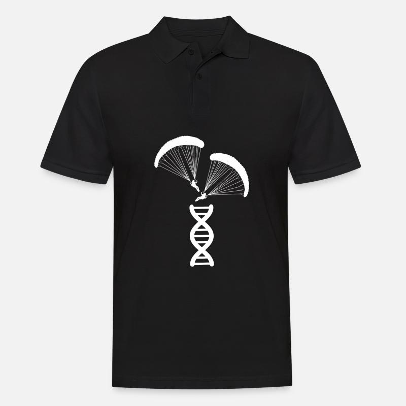 Paragleiter Paragleiten DNA - Männer Poloshirt - Schwarz