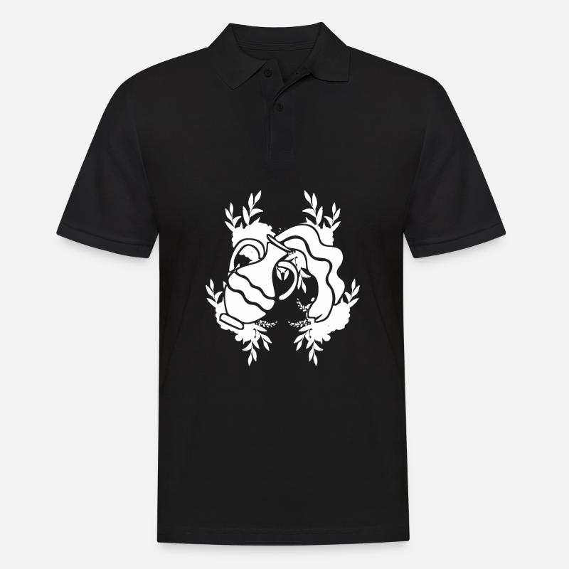 Wassermann Symbol - Männer Poloshirt - Schwarz