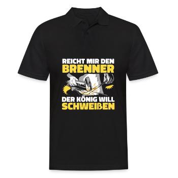 Schmied Metallbauer Witzig - Männer Poloshirt - Schwarz - Vorne - Kai (181cm)