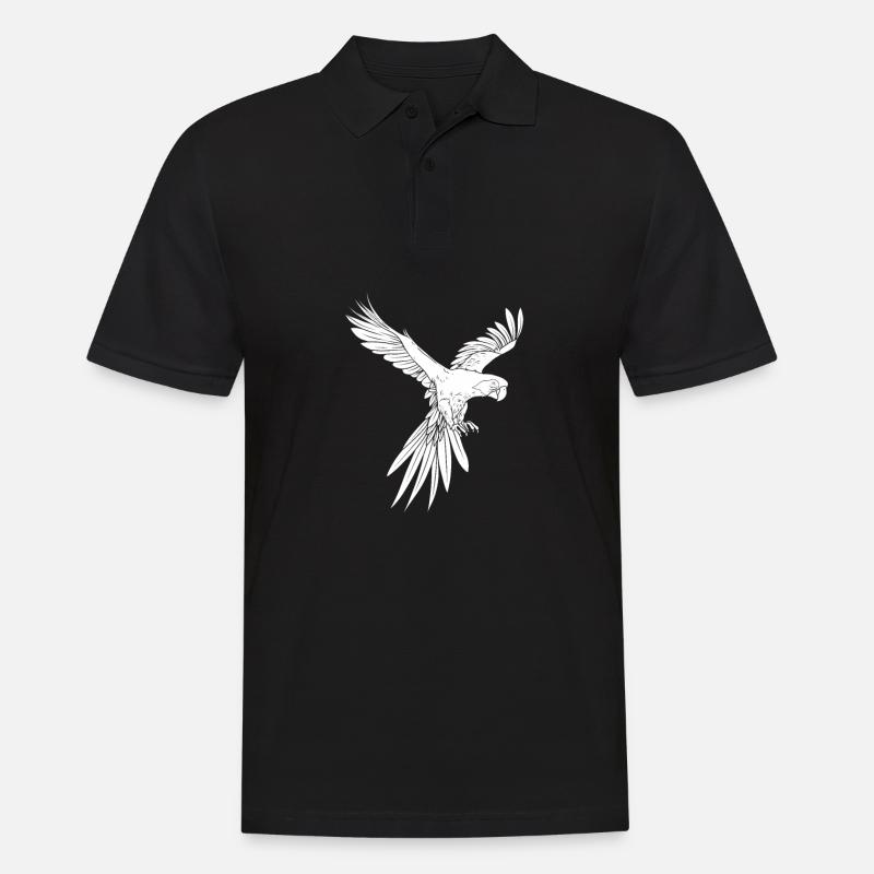 Papagei - Männer Poloshirt - Schwarz