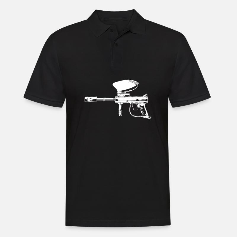Paintball Marker - Männer Poloshirt - Schwarz