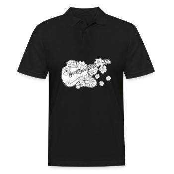 Fleurs de ukulélé - Polo Homme - noir - Devant - Kai (181cm)