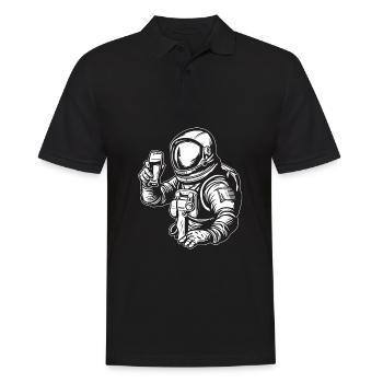 Astronaut, Spaceman, Cosmonaut - Men's Polo Shirt - black - Front - Kai (181cm)