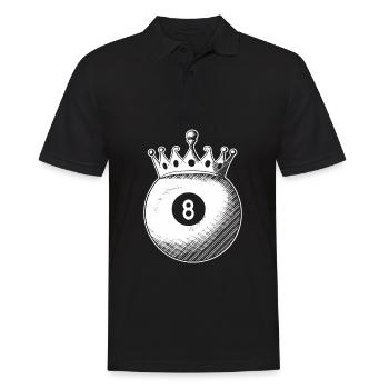 Billiards - Men's Polo Shirt - black - Front - Kai (181cm)
