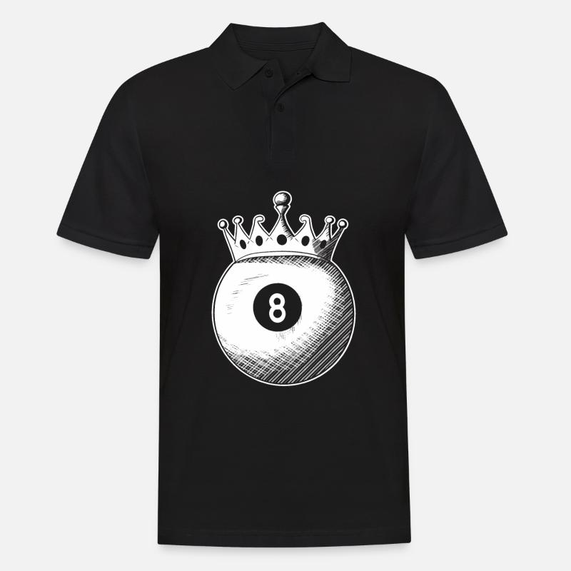 Billard - Männer Poloshirt - Schwarz