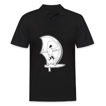 Wing Surf Wing Foil - Männer Poloshirt - Schwarz - Vorne - Kai (181cm)