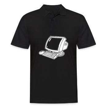 Développeur Web Développeur Web Ordinateur - Polo Homme - noir - Devant - Kai (181cm)
