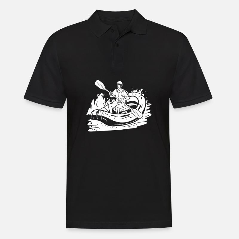 Rafting - Männer Poloshirt - Schwarz