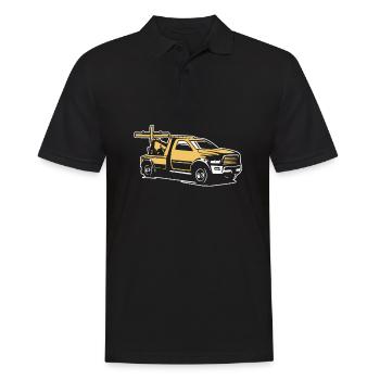 Abschleppdienst Abschlepper - Männer Poloshirt - Schwarz - Vorne - Kai (181cm)