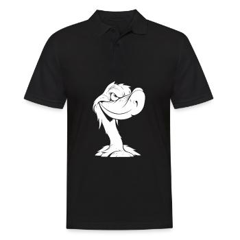 Sourire flamant rose - Polo Homme - noir - Devant - Kai (181cm)
