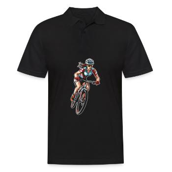 Vélo de route Cyclisme Fille Cycliste - Polo Homme - noir - Devant - Kai (181cm)
