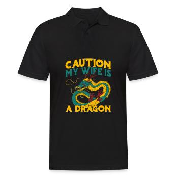 Année du Dragon 2024 - Polo Homme - noir - Devant - Kai (181cm)