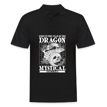 Année du Dragon 2024 - Polo Homme - noir - Devant - Kai (181cm)