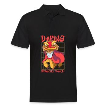 Jahr Des Drachen 2024 - Männer Poloshirt - Schwarz - Vorne - Kai (181cm)