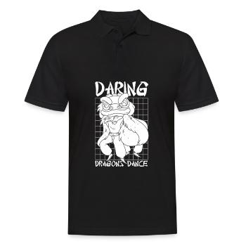 Année du Dragon 2024 - Polo Homme - noir - Devant - Kai (181cm)