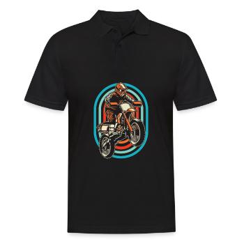 Mx Motocross Dirt Bike - Men's Polo Shirt - black - Front - Kai (181cm)