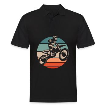 Mx Motocross Dirt Bike - Men's Polo Shirt - black - Front - Kai (181cm)