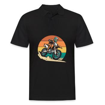 Mx Motocross Dirt Bike - Men's Polo Shirt - black - Front - Kai (181cm)