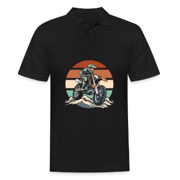 Mx Motocross Dirt Bike - Men's Polo Shirt - black - Front - Kai (181cm)