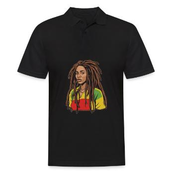 Rasta Hair Dreadlocks Dreads - Men's Polo Shirt - black - Front - Kai (181cm)