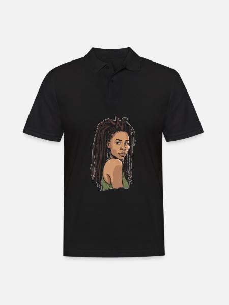 Rasta Hair Dreadlocks Dreads - Men's Polo Shirt - black