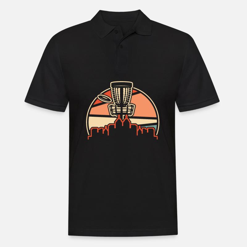 Frisbee Golf Disc Golf - Men's Polo Shirt - black
