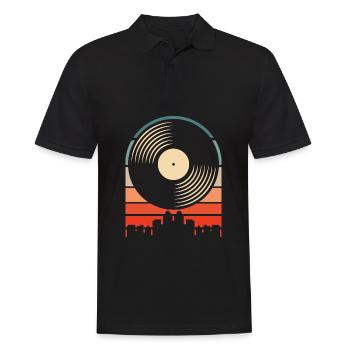 Collectionneur de disques vinyles - Polo Homme - noir - Devant - Kai (181cm)