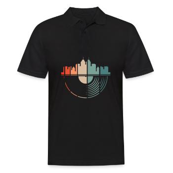 Collectionneur de disques vinyles - Polo Homme - noir - Devant - Kai (181cm)