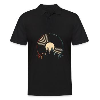 Collectionneur de disques vinyles - Polo Homme - noir - Devant - Kai (181cm)