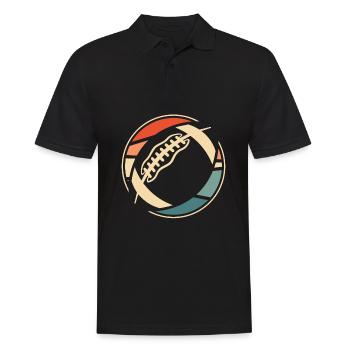American Football - Männer Poloshirt - Schwarz - Vorne - Kai (181cm)