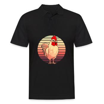 Chicken Hen - Men's Polo Shirt - black - Front - Kai (181cm)