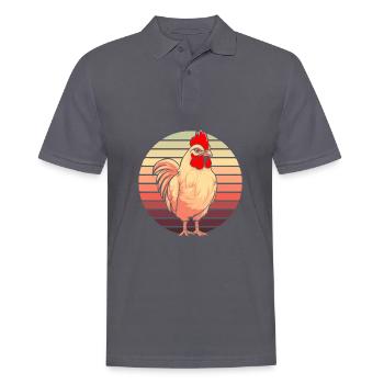 Poule de poulet - Polo Homme - charbon - Devant - Nico (186cm)