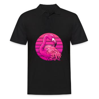 Flamingo - Men's Polo Shirt - black - Front - Kai (181cm)