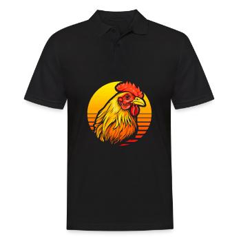 Huhn Henne - Männer Poloshirt - Schwarz - Vorne - Kai (181cm)