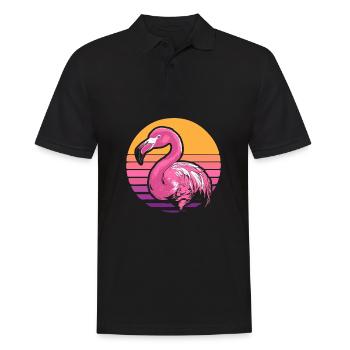 Flamingo - Men's Polo Shirt - black - Front - Kai (181cm)