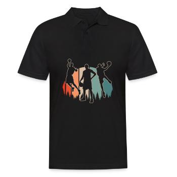 Basketball Basketballer - Männer Poloshirt - Schwarz - Vorne - Kai (181cm)