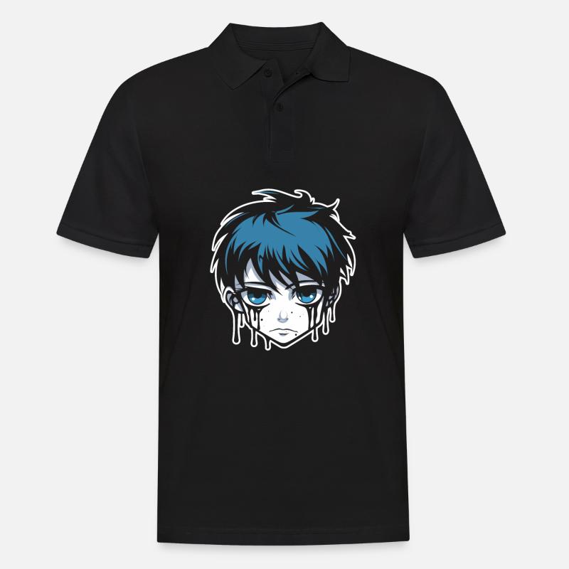 Emo Gothic - Männer Poloshirt - Schwarz