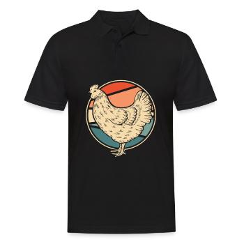 Chicken Hen - Men's Polo Shirt - black - Front - Kai (181cm)