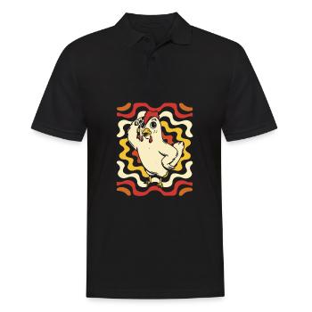 Poule de poulet - Polo Homme - noir - Devant - Kai (181cm)