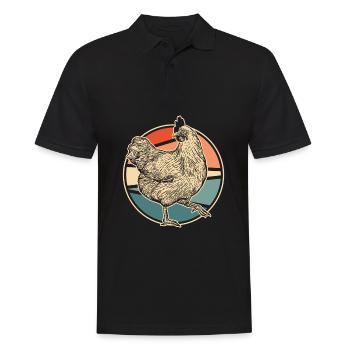 Chicken Hen - Men's Polo Shirt - black - Front - Kai (181cm)