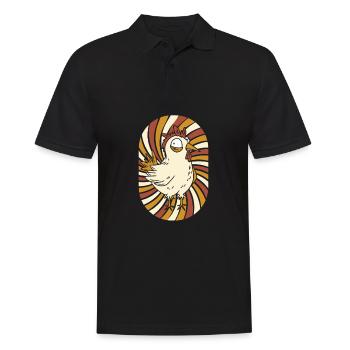 Chicken Hen - Men's Polo Shirt - black - Front - Kai (181cm)