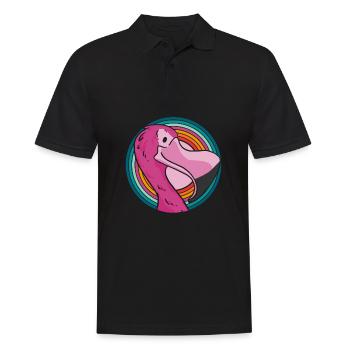 Flamingo - Men's Polo Shirt - black - Front - Kai (181cm)